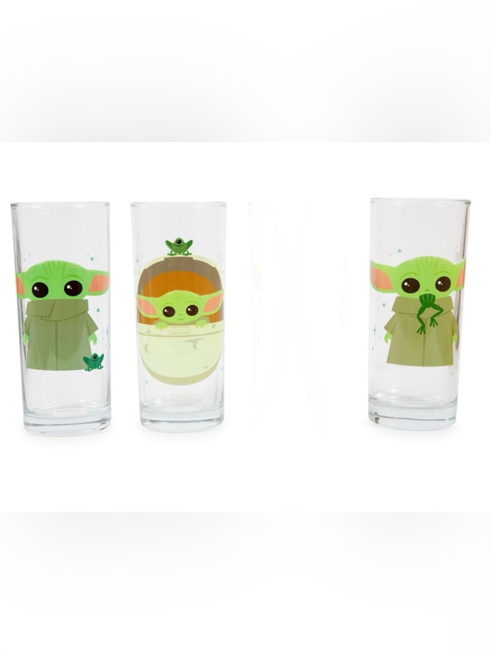Disney's Star Wars THE MANDALORIAN THE CHILD Glassware Set of Three - 10 oz